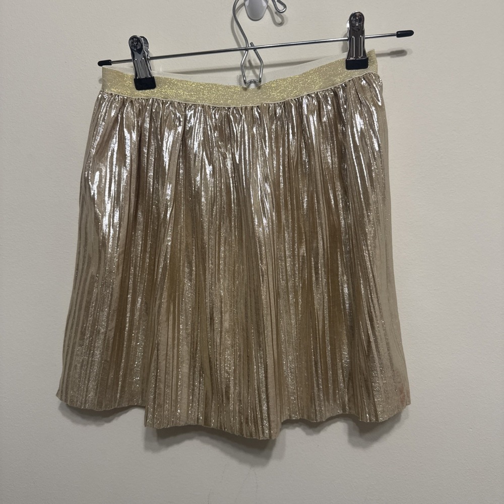 Carter's Kid Girls Size 12 Skirt Holiday Gold Yellow Metallic EUC